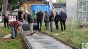 Dann begann das Abrollen.